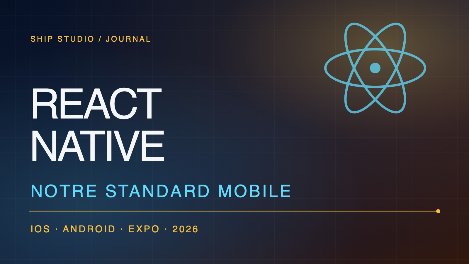 Illustration éditoriale comparant React Native et Flutter en 2026