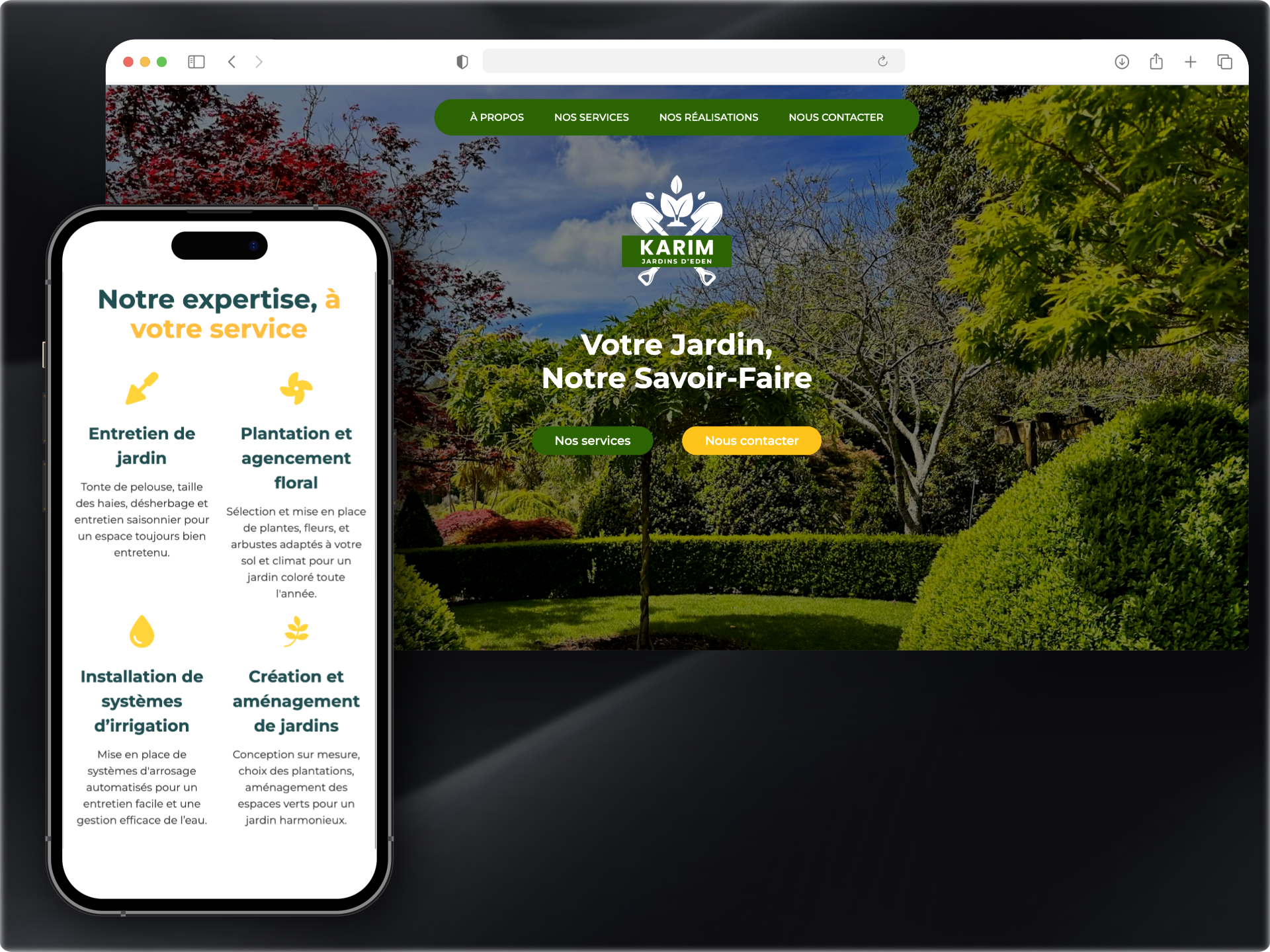 Site vitrine Jardinier-Paysagiste