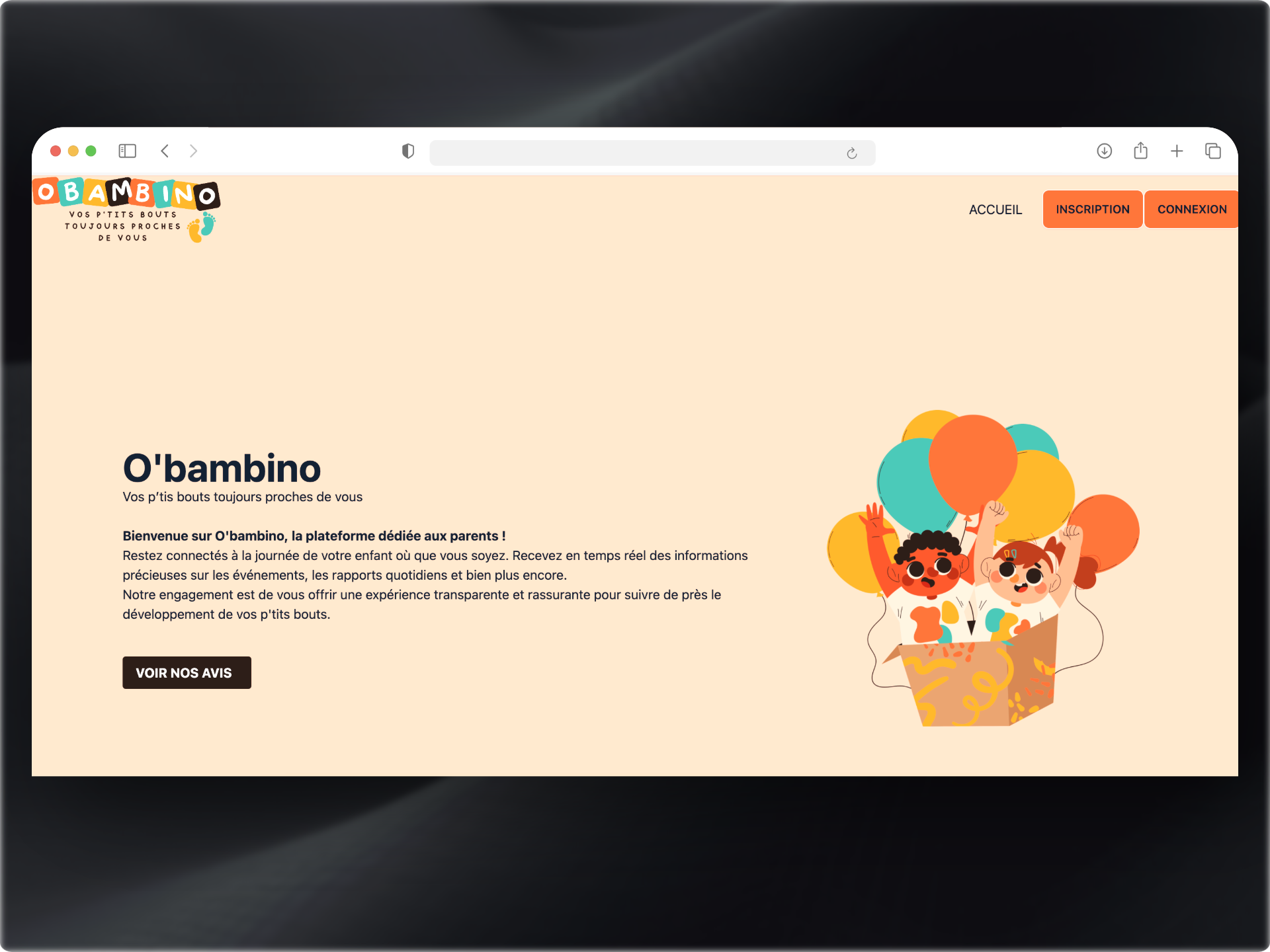 Site pour crèche Obambino